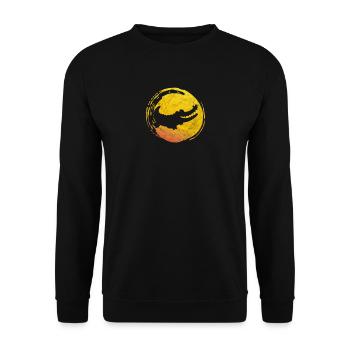 Silhouette crocodile cadeau zoo fils alligator - Sweat-shirt Unisexe - noir - Devant - Alina (178cm) & Michal (187cm)