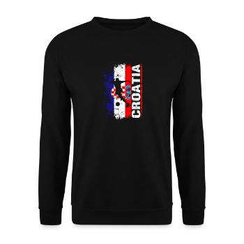 Croatia Soccer National Team - Gift - Unisex Sweatshirt - black - Front - Alina (178cm) & Michal (187cm)