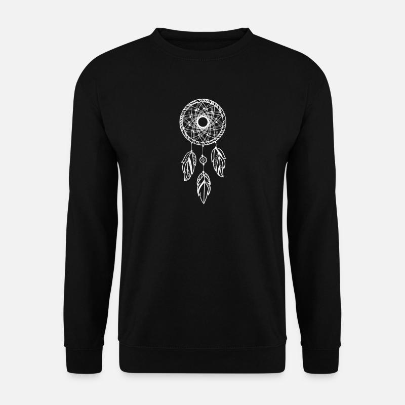 Dream Traum Feder Traumfänger Indianer indianisch - Unisex Pullover - Schwarz