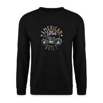 Biker Life USA American Motorcycle - Unisex Sweatshirt - black - Front - Alina (178cm) & Michal (187cm)