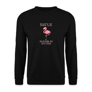 flamant - Sweat-shirt Unisexe - noir - Devant - Alina (178cm) & Michal (187cm)