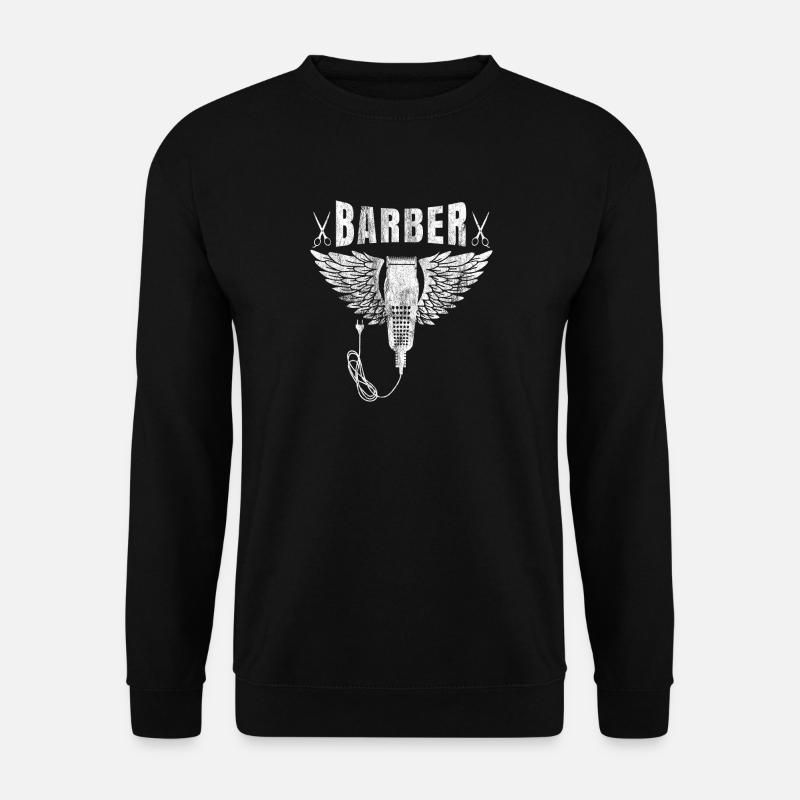 Barber Shop Barbiere Barbier shirt Geschenk Bart - Unisex Pullover - Schwarz