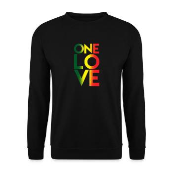One Love - Sweat-shirt Unisexe - noir - Devant - Alina (178cm) & Michal (187cm)