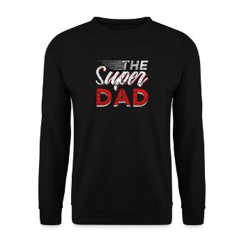 Le super papa super-héros fête des pères - Sweat-shirt Unisexe - noir - Devant - Alina (178cm) & Michal (187cm)