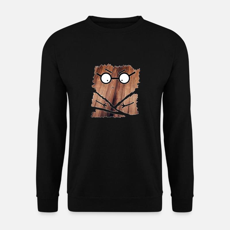 3D Gesicht zerrissen Smylie 3D 3D Holz 3D 3D 3D 3D - Unisex Pullover - Schwarz