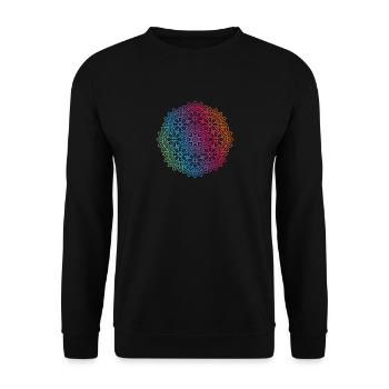 Mandala - Unisex Pullover - Schwarz - Vorne - Alina (178cm) & Michal (187cm)