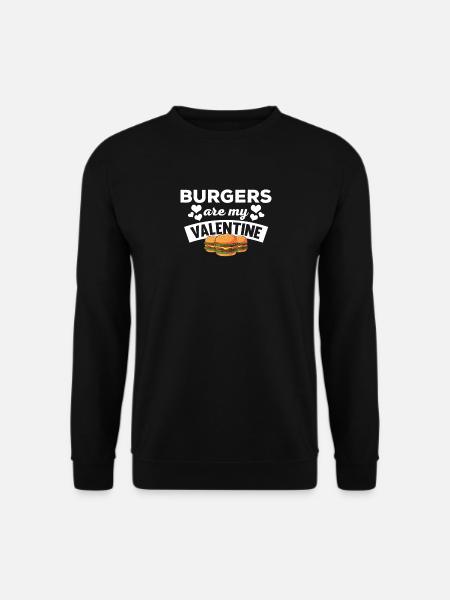 Burgers mignons sont mon T-shirt de Valentine - Sweat-shirt Unisexe - noir