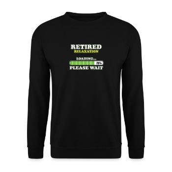 Ruhestand geladen - Unisex Pullover - Schwarz - Vorne - Alina (178cm) & Michal (187cm)