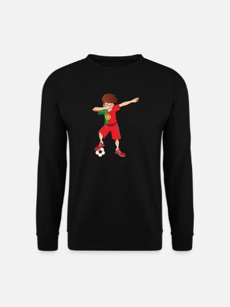 Dab Dabbing Portugal Fußball Trikot Spieler Fan - Unisex Pullover - Schwarz