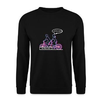 Drôle vélo tandem cadeau homme femme - Sweat-shirt Unisexe - noir - Devant - Alina (178cm) & Michal (187cm)