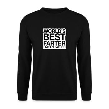 Worlds Best Farter I Mean Père cadeau - Sweat-shirt Unisexe - noir - Devant - Alina (178cm) & Michal (187cm)