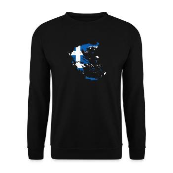 Greece Greece Greek Flag Country Shirt - Unisex Sweatshirt - black - Front - Alina (178cm) & Michal (187cm)