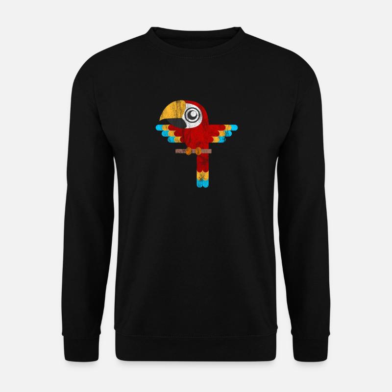 Papagei Shirt Geschenk Tropischer Vogel T-Shirt - Unisex Pullover - Schwarz