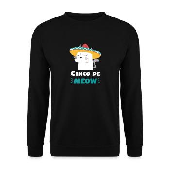 Sombrero Cat Funny Cinco De Mayo Tshirt - Unisex Sweatshirt - black - Front - Alina (178cm) & Michal (187cm)