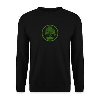 Bonsai Green Zen Japan Japanese art tree - Unisex Sweatshirt - black - Front - Alina (178cm) & Michal (187cm)