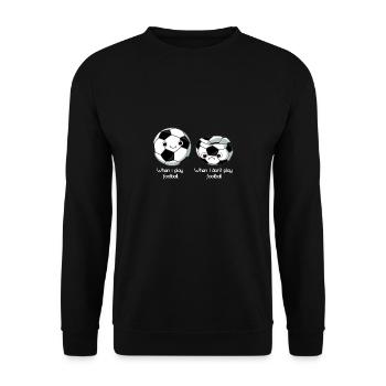 Fussball T Shirt Lustig Geschenk - Unisex Pullover - Schwarz - Vorne - Alina (178cm) & Michal (187cm)