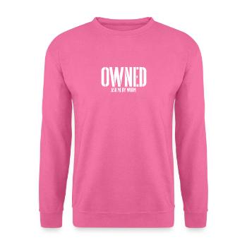 OWNED BDSM SLAVE Sub Devotion Bondage - Sweat-shirt Unisexe - rose - Devant