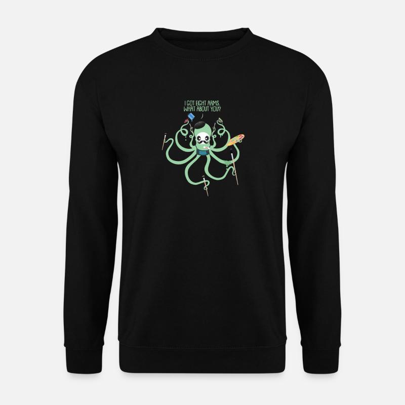 Maler Geschenk Party Octopus Pinsel Krake Ozean - Unisex Pullover - Schwarz
