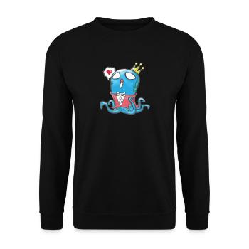 cadeau garçon fils poulpe poulpe enfant - Sweat-shirt Unisexe - noir - Devant - Alina (178cm) & Michal (187cm)