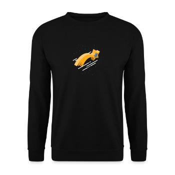 Comet Shooting Star Bethlehem Sky Star Wish - Unisex Sweatshirt - black - Front - Alina (178cm) & Michal (187cm)