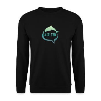 Hashtag rengaine cadeau delfin Ocean Party Zoo - Sweat-shirt Unisexe - noir - Devant - Alina (178cm) & Michal (187cm)