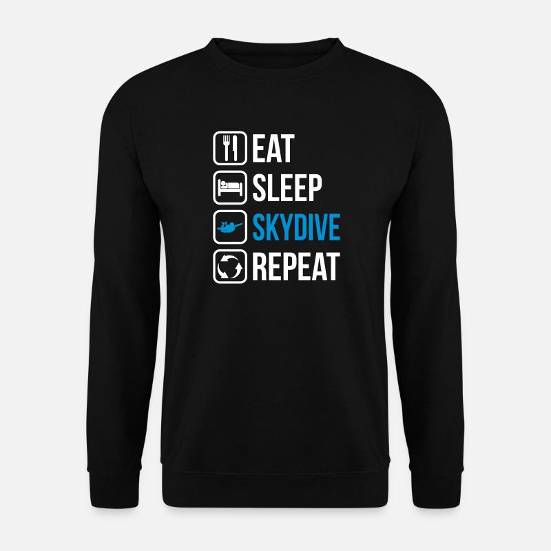 Eat Sleep Skydive Repeat - Unisex Pullover - Schwarz