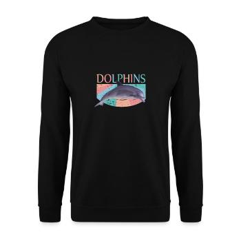 dauphin - Sweat-shirt Unisexe - noir - Devant - Alina (178cm) & Michal (187cm)