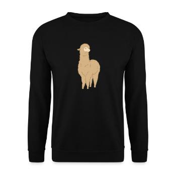 Alpagas Kamel Zoo Zoo Tierisch Mignon - Sweat-shirt Unisexe - noir - Devant - Alina (178cm) & Michal (187cm)