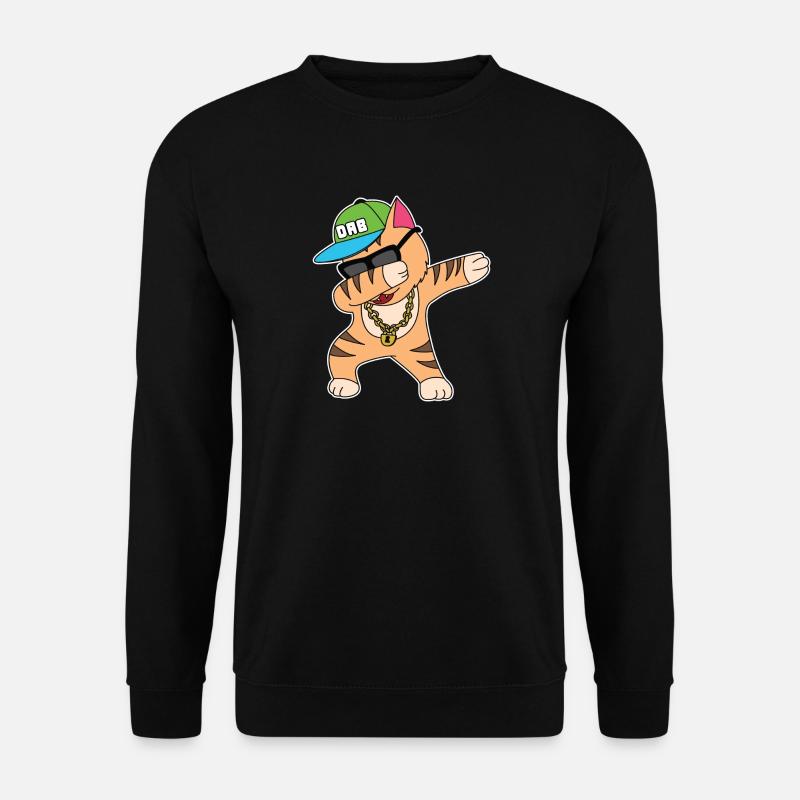Katze Banane Kätzchen meow kitty cat Katzendame - Unisex Pullover - Schwarz
