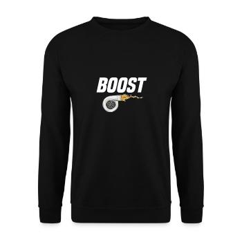 augmentation - Sweat-shirt Unisexe - noir - Devant - Alina (178cm) & Michal (187cm)