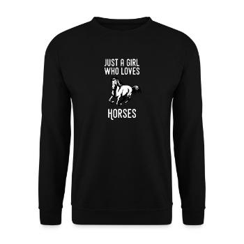 Horse equestrian equestrian pony equestrian sport dressage - Unisex Sweatshirt - black - Front - Alina (178cm) & Michal (187cm)