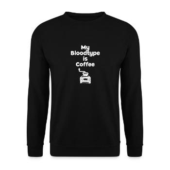 Coffee caffeine espresso cappuccino morning muffle - Unisex Sweatshirt - black - Front - Alina (178cm) & Michal (187cm)