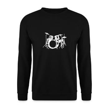 Tambour Drumstick Drumstick Band Metal Rock cadeau - Sweat-shirt Unisexe - noir - Devant - Alina (178cm) & Michal (187cm)