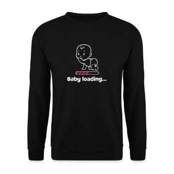 Bébé enceinte bébé ventre grossesse Parents - Sweat-shirt Unisexe - noir - Devant - Alina (178cm) & Michal (187cm)