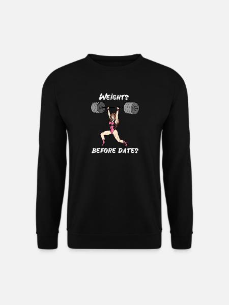 Starke Frau Gewicht Fitness Workout Powerlifting - Unisex Pullover - Schwarz