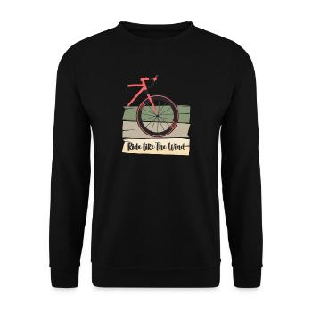 Fahrrad Spruch Geschenkidee - Unisex Pullover - Schwarz - Vorne - Alina (178cm) & Michal (187cm)