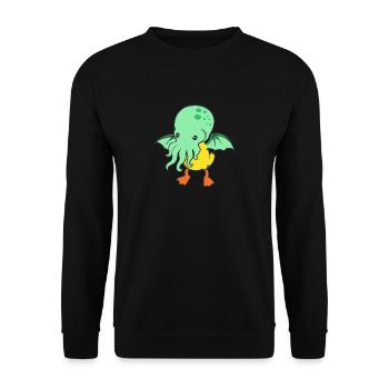 Kraken Squeaky Duck Quackin Bath Duck Duck - Unisex Sweatshirt - black - Front - Alina (178cm) & Michal (187cm)