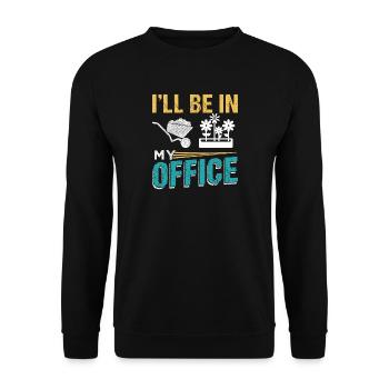 I'LL BE IN MY OFFICE Gardener Farmer - Unisex Sweatshirt - black - Front - Alina (178cm) & Michal (187cm)