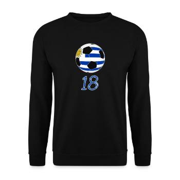 Uruguay Football 18 Game Idée Cadeau - Sweat-shirt Unisexe - noir - Devant - Alina (178cm) & Michal (187cm)