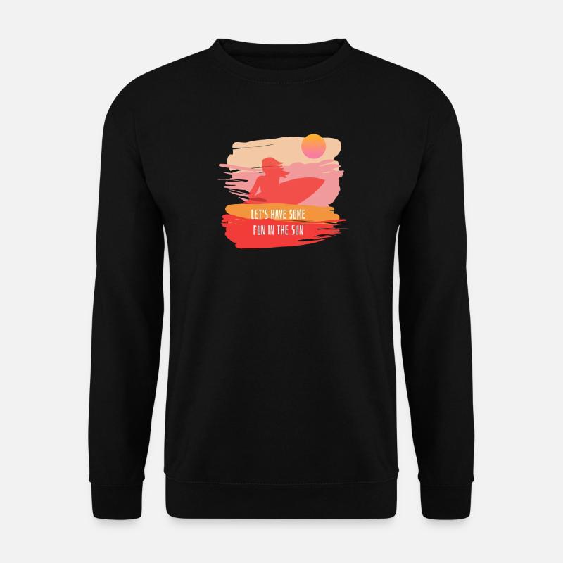 Sommer Spruch Surfen - Unisex Pullover - Schwarz
