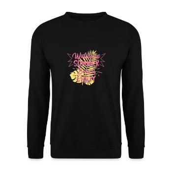 Welcome Summer Beach Gift Shirt - Unisex Sweatshirt - black - Front - Alina (178cm) & Michal (187cm)