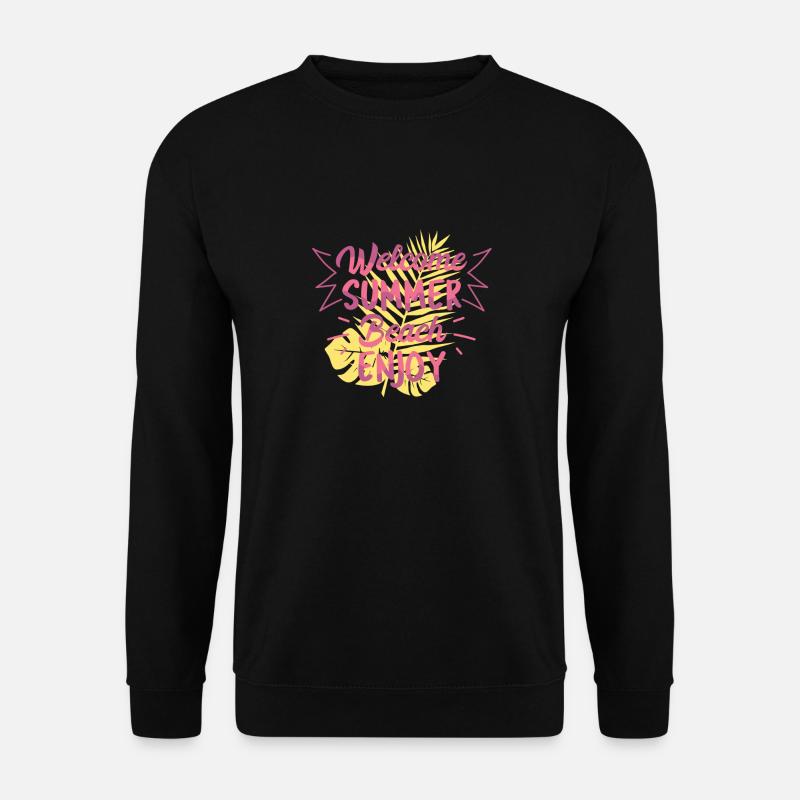 Welcome Summer Beach Gift Shirt - Unisex Sweatshirt - black