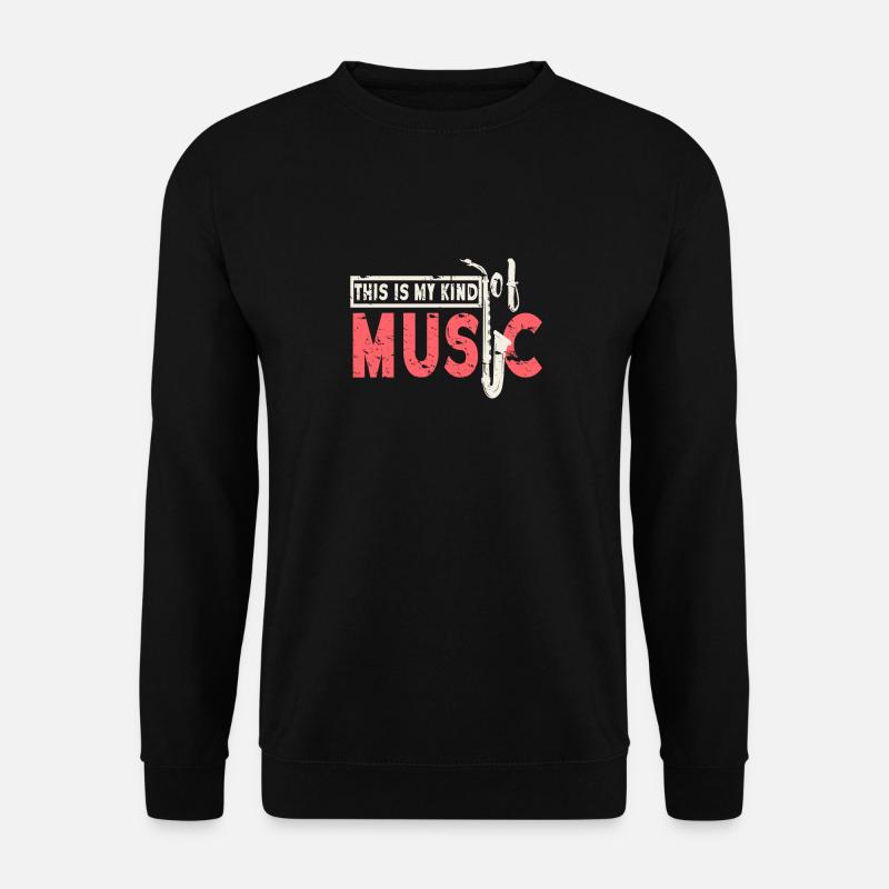 Saxophon - Unisex Pullover - Schwarz