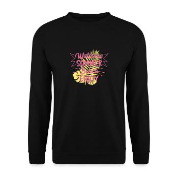 Willkommen Sommer Strand - Unisex Pullover - Schwarz - Vorne - Alina (178cm) & Michal (187cm)