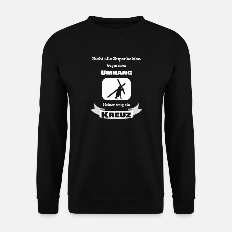 Jesus Gott Bibel Religion Glaube Superheld - Unisex Pullover - Schwarz