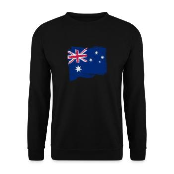 Australia flag - Unisex Sweatshirt - black - Front - Alina (178cm) & Michal (187cm)