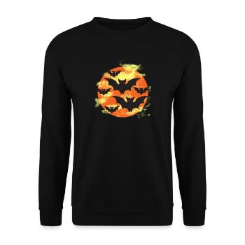 T-shirt chauve-souris - Sweat-shirt Unisexe - noir - Devant - Alina (178cm) & Michal (187cm)