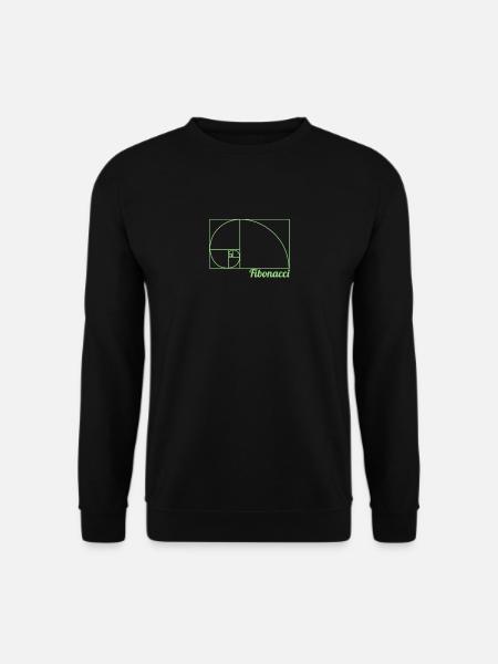 Math Teacher Fibonacci Tshirt Gift in mint - Unisex Sweatshirt - black