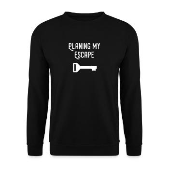 Escape Room Breaking Key Room Unlock - Unisex Sweatshirt - black - Front - Alina (178cm) & Michal (187cm)