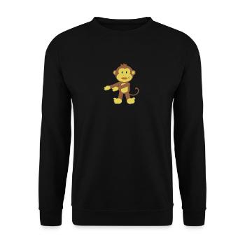 Floss Dance Déplacer le singe - Sweat-shirt Unisexe - noir - Devant - Alina (178cm) & Michal (187cm)